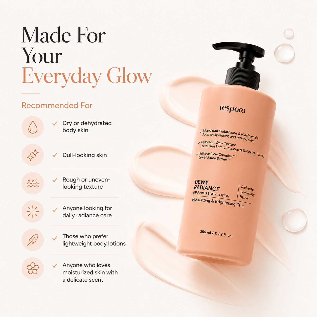 Dewy Radiance Perfumed Body Lotion 350ml